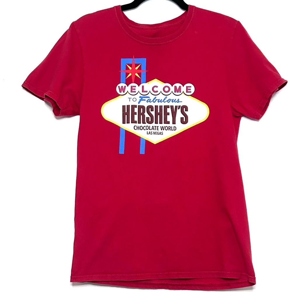 Men’s Red Hershey’s Chocolate World Las Vegas T-Shirt, Size S